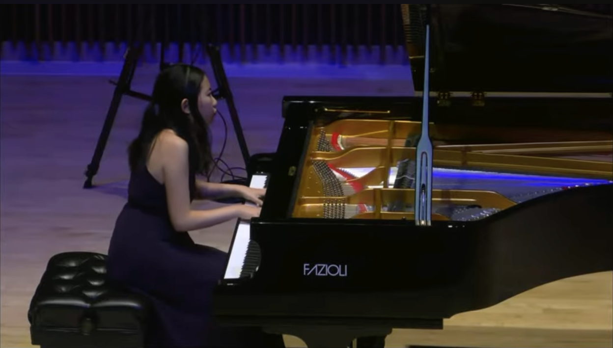 Meining Wu performing Chopin's Polonaise-Fantaisie at the Stars of the Academy Concert, Frost Chopin Festival