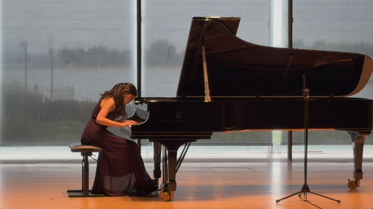 Meining Wu at the American Bach Society Ruth Monte Memorial Bach Competition, Bienen School of Music, Northwestern University