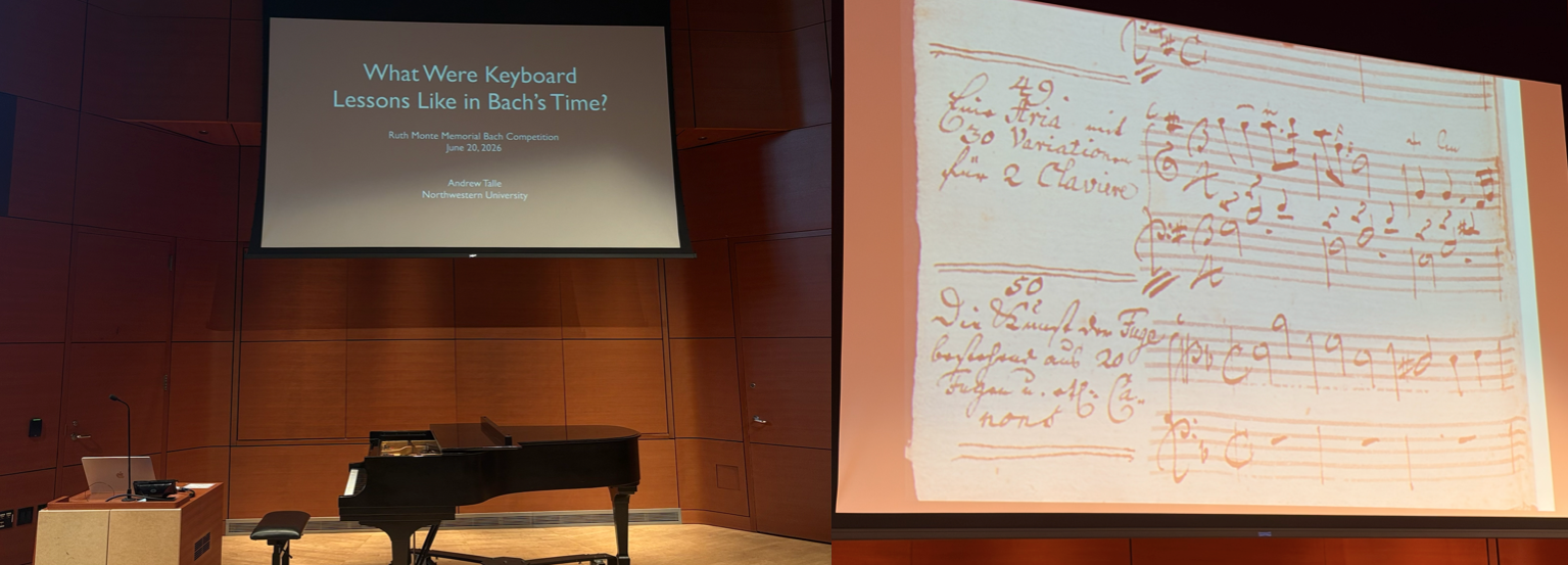 Meining Wu at the Ruth Monte Memorial Bach Competition, Bienen School of Music, Northwestern University