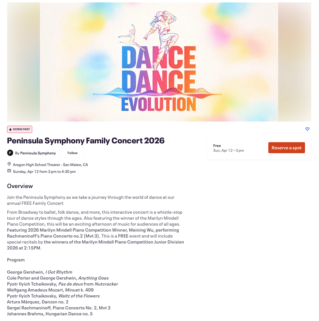 Peninsula Symphony Family Concert